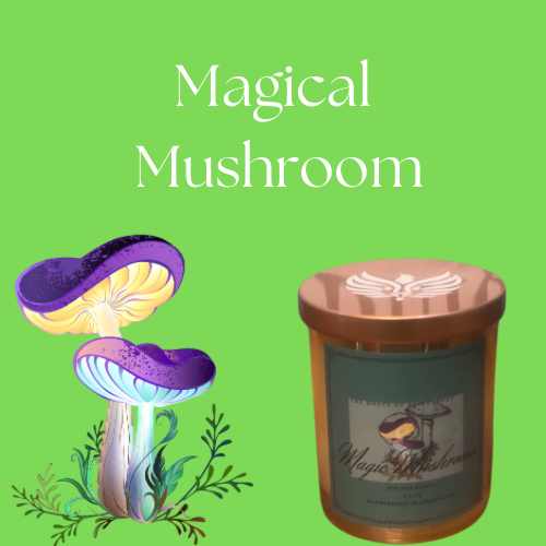 Magical Mushroom Wickless Candle